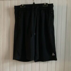 Men's Black Athletic Shorts with Logo